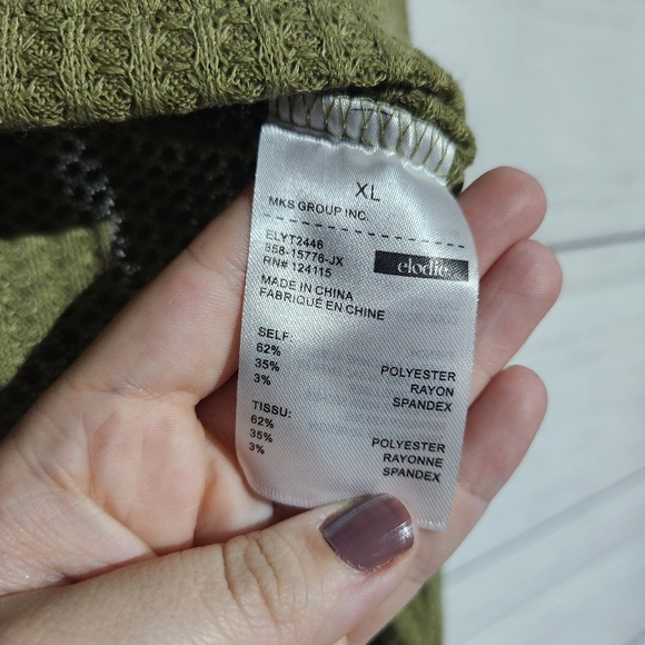 Elodie Waffle Knit Crop Top, Size XL - Picture 4 of 7